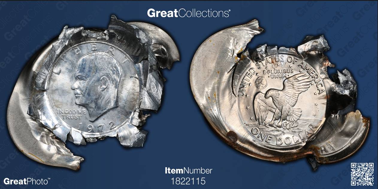 1972-D-Eisenhower-Dollar-Struck-On-Feeder-Finger-At-Great-Collections
