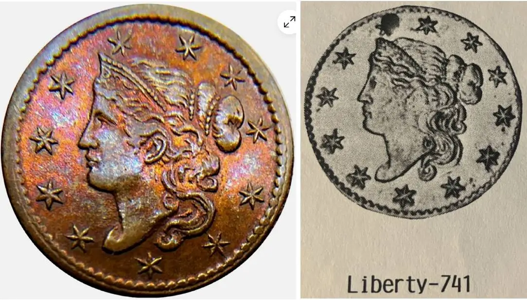 Liberty-Head-10/11-Stars-Obverse-With-A-Sick-Looking-Eagle-On-The-Reverse-Holed-0.59g-13.06mm
