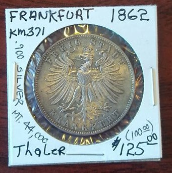German-State/-Frankfurt-1862-Thaler-Subject-German-Shooting-Festival