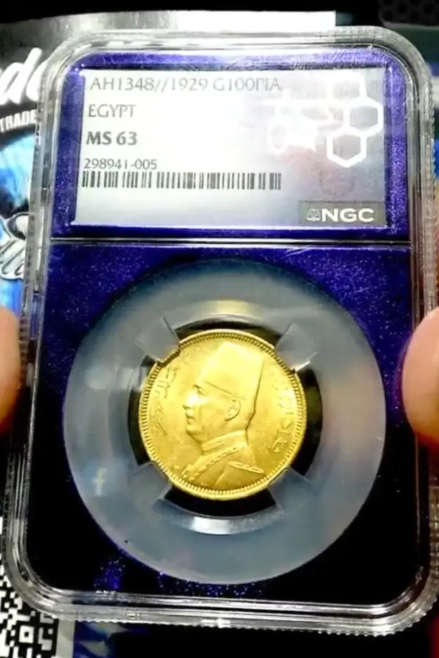 1929-Egypt-100-Piastres-NGC-MS-63