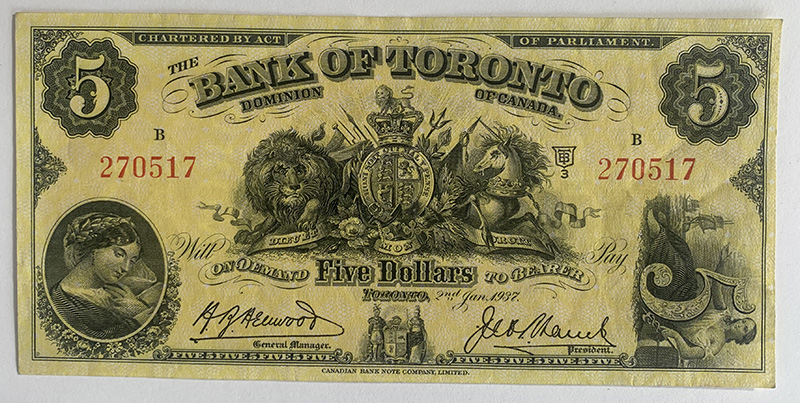 1937-Bank-Of-Toronto-$5