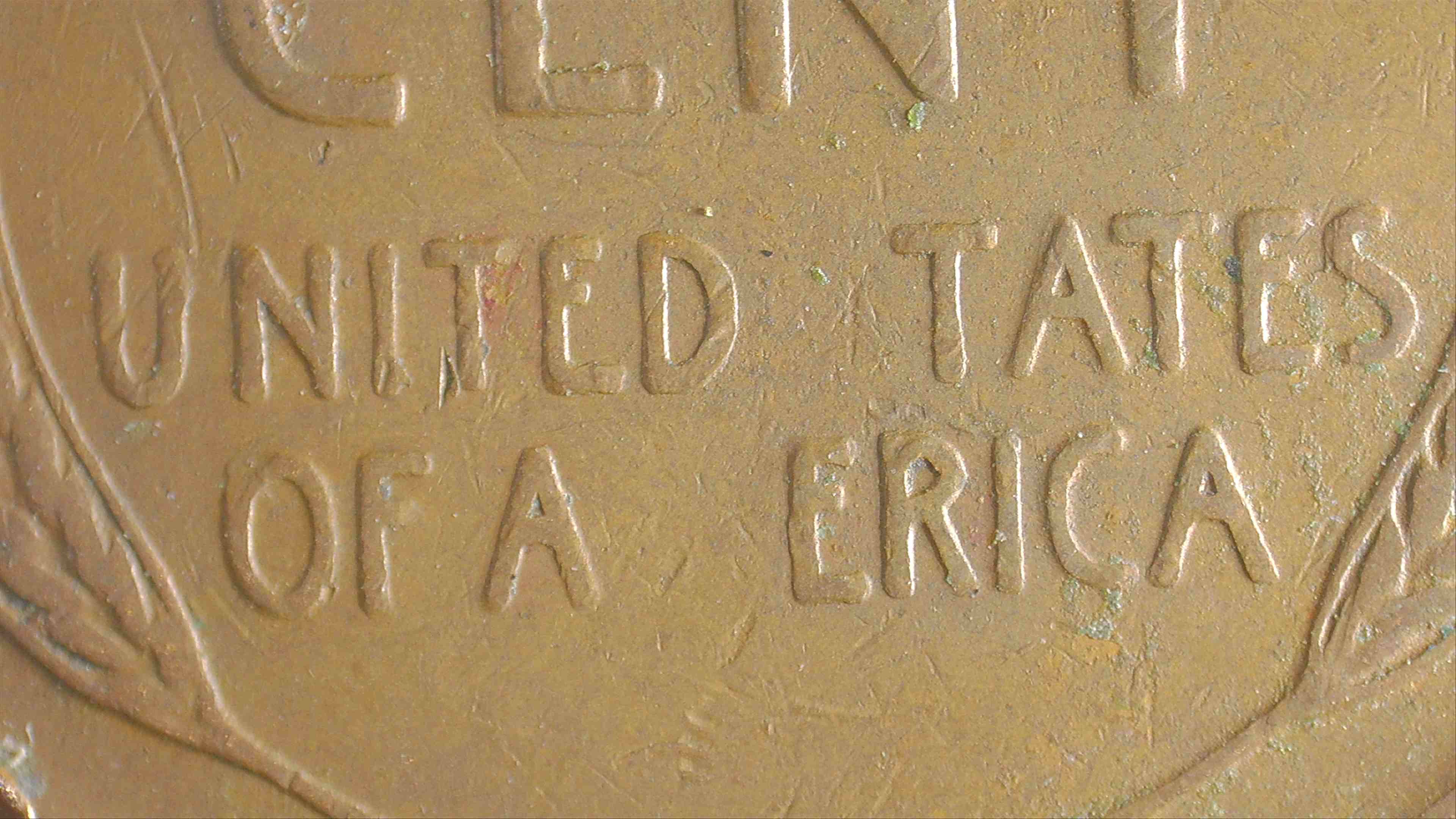 1945-Lincoln-Wheat-Cent-Missing--Letters-On--Reverse
