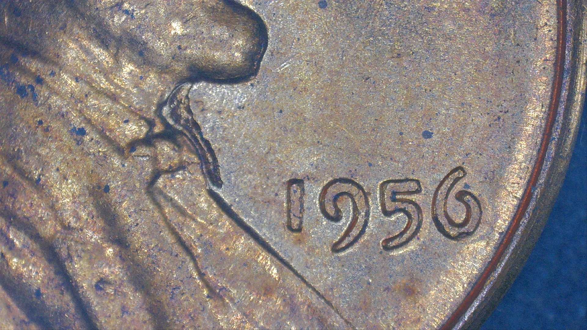 1956-Wheat-Cent-With-Die-Chip