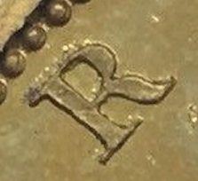 Extra-Metal-?-Above-Lettering-On-Gilt-Proof-1806-Halfpenny?