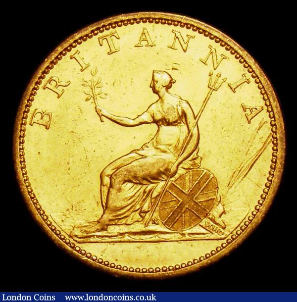 Extra-Metal-?-Above-Lettering-On-Gilt-Proof-1806-Halfpenny?