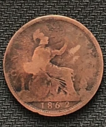 1862-Queen-Victoria-Small-Date-One-Penny-Coin