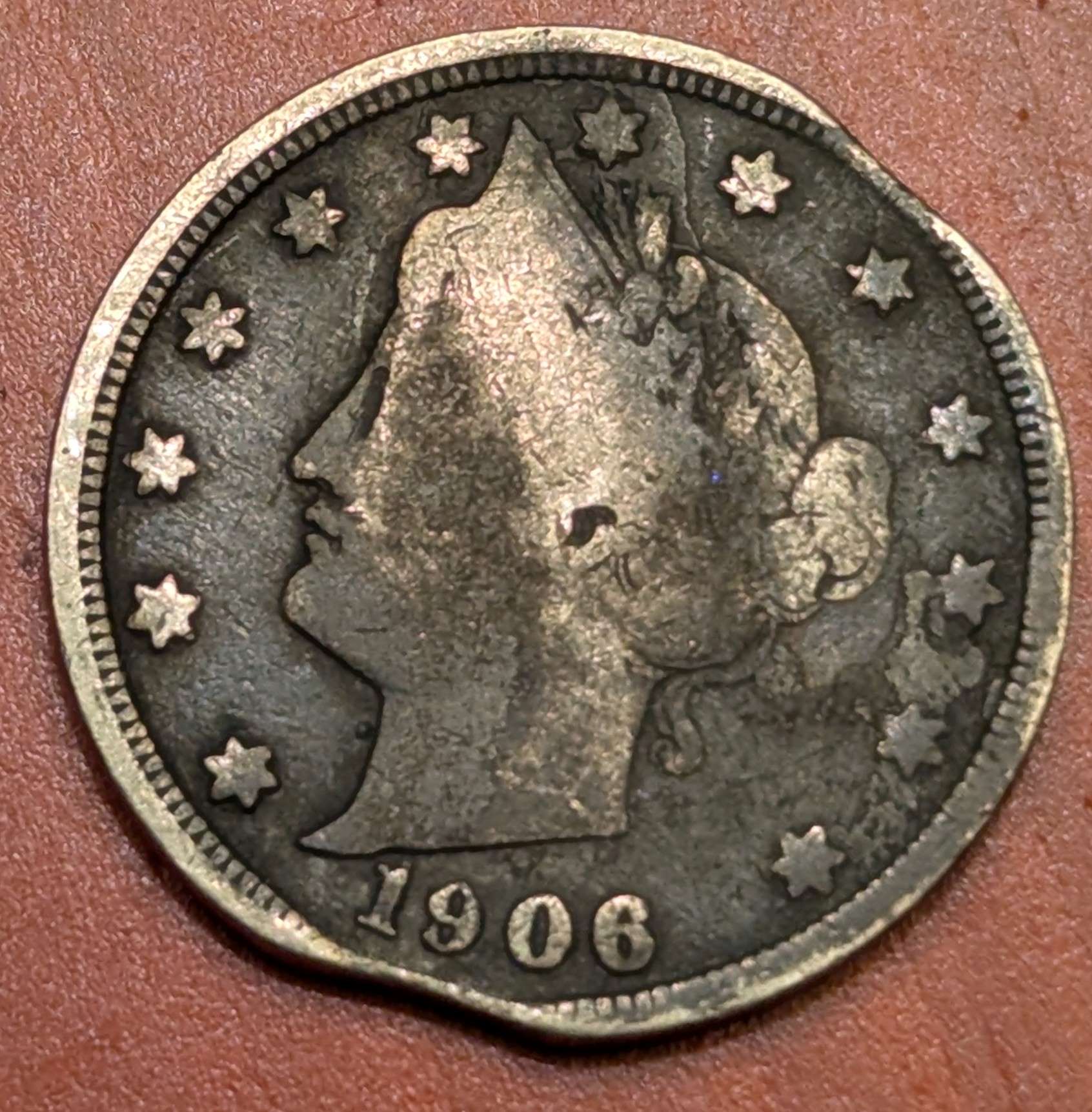 1906-Liberty-Nickel---Double-Clipped-Planchet?