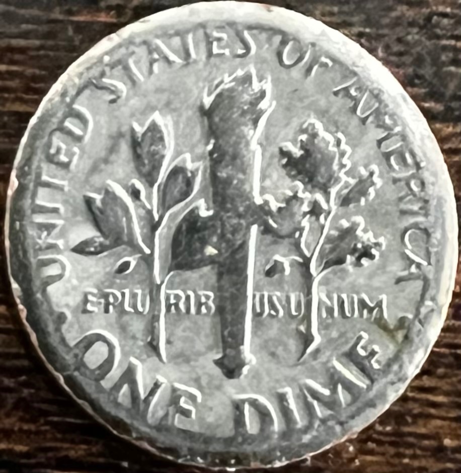 1967-P-Dime-With-Front-And-Reverse-Errors-In-