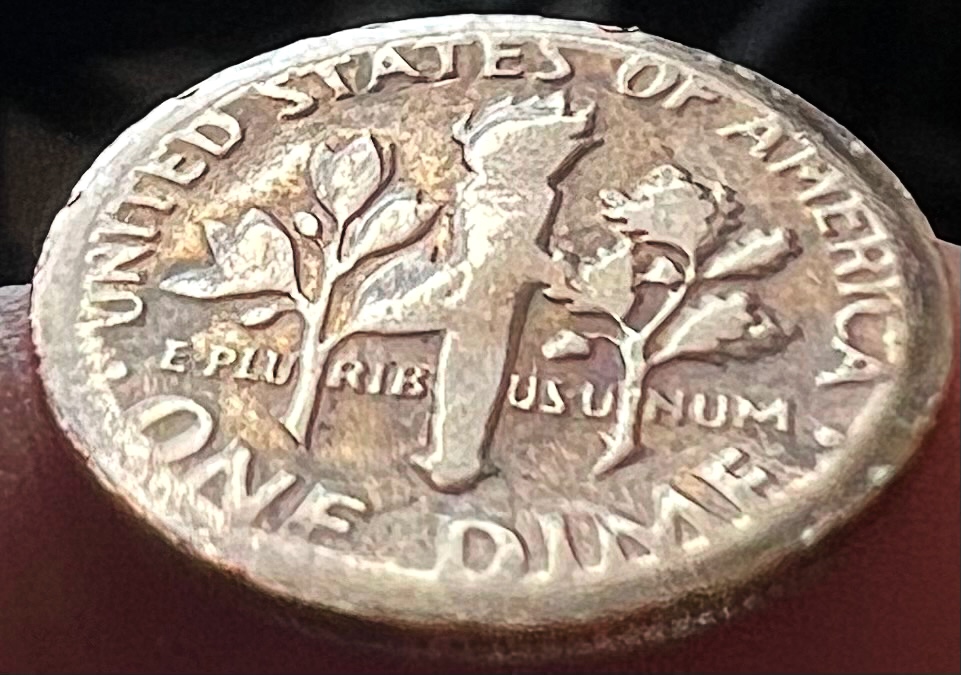 1967-P-Dime-With-Front-And-Reverse-Errors-In-