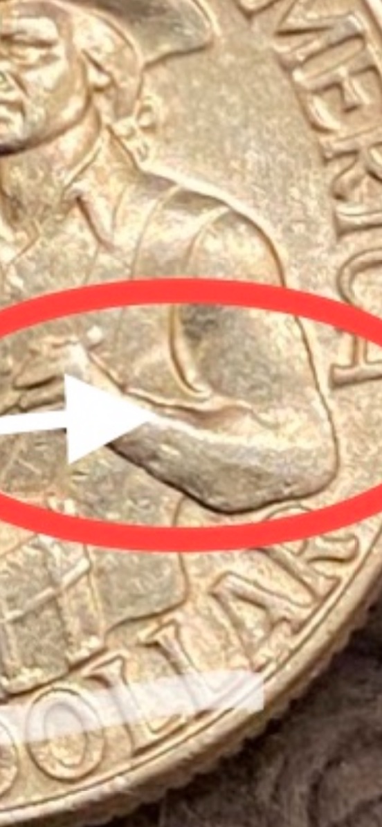Bicentennial-D-Quarter-Grease-Error-On-Left-Arm?