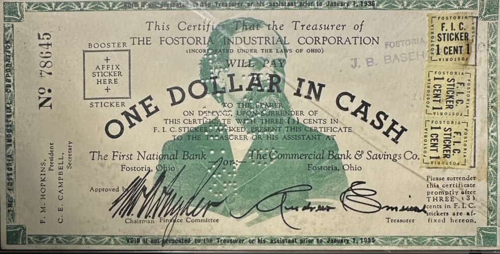 Look-What-I-Just-Found!-A-25-Cent-Fractional-Currency-Note-And-Fostoria-1$-Cash-Certificate!