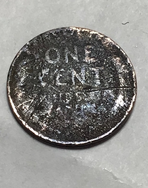 1943-Maybe-Copper-Penny?-Not-Stick-To-Magnet.-Weigh-2.02gm-Maybe-Because-Damage.-Suggestions?