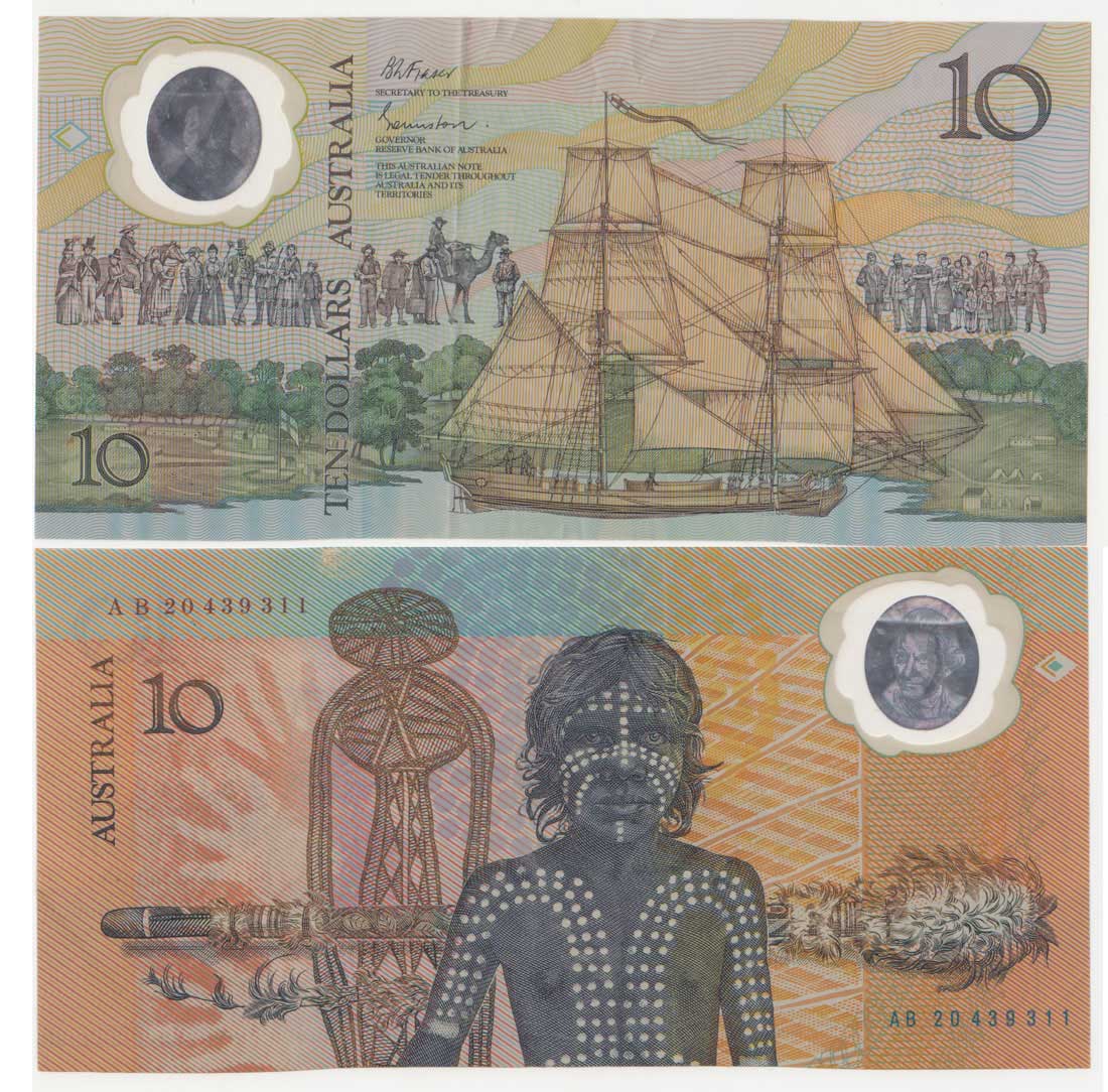 Valuation-Of-Australia-1988-Commemorative-$10.00-Note