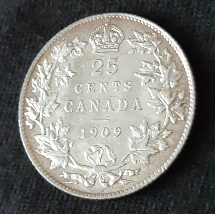 1909-Canadian-Quarter-For-Grading