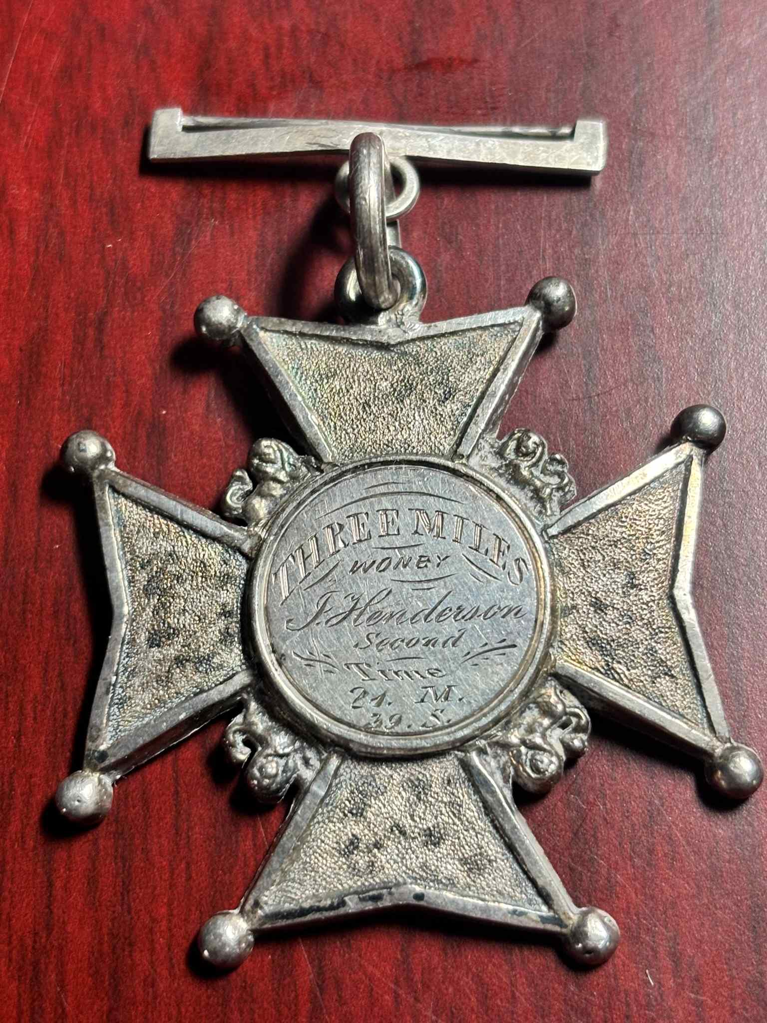 1868-3-Mile-Race---2nd-Place-Medal