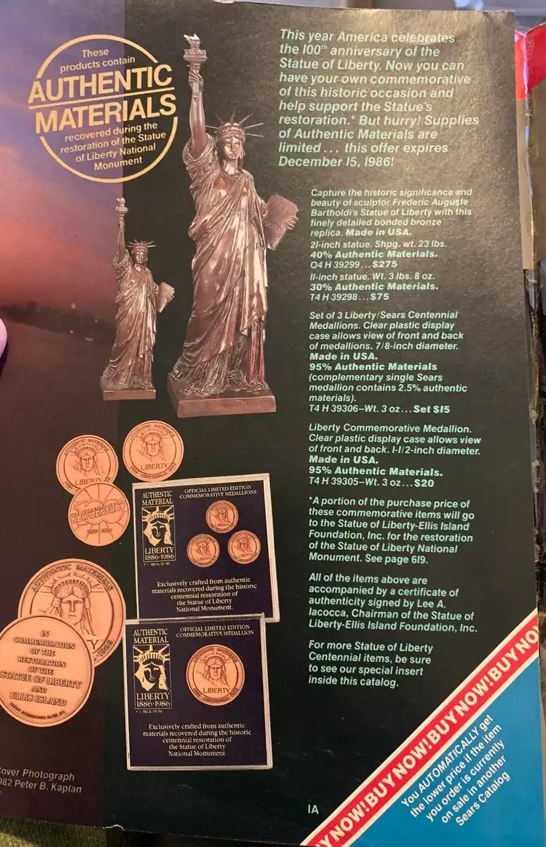 Commems-Collection-Modern:-1986-Statue-Of-Liberty---Ellis-Island-/-Cousin-#2