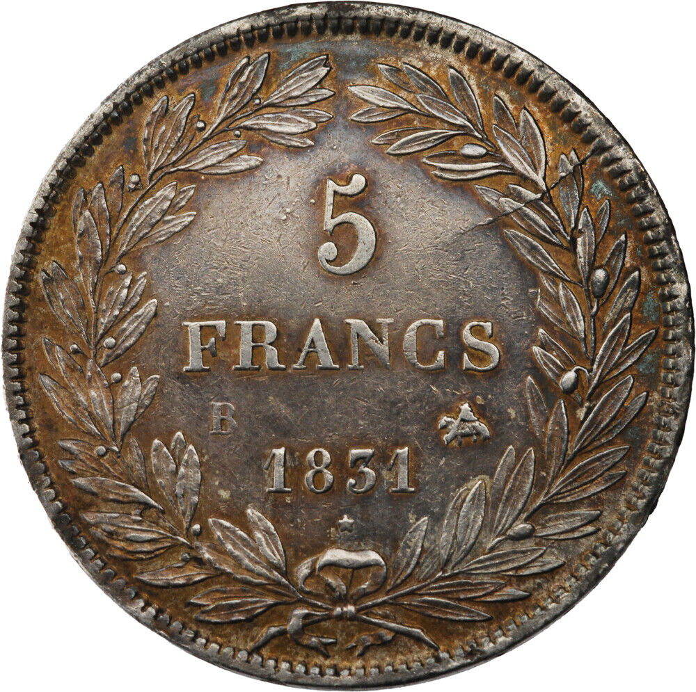 1831-Louis-Phillipe-5-Francs-Rouen-Mint