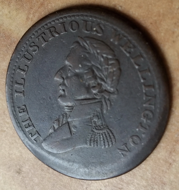 Broadstruck-1816-Canada-Waterloo-Half-Penny-Token-?