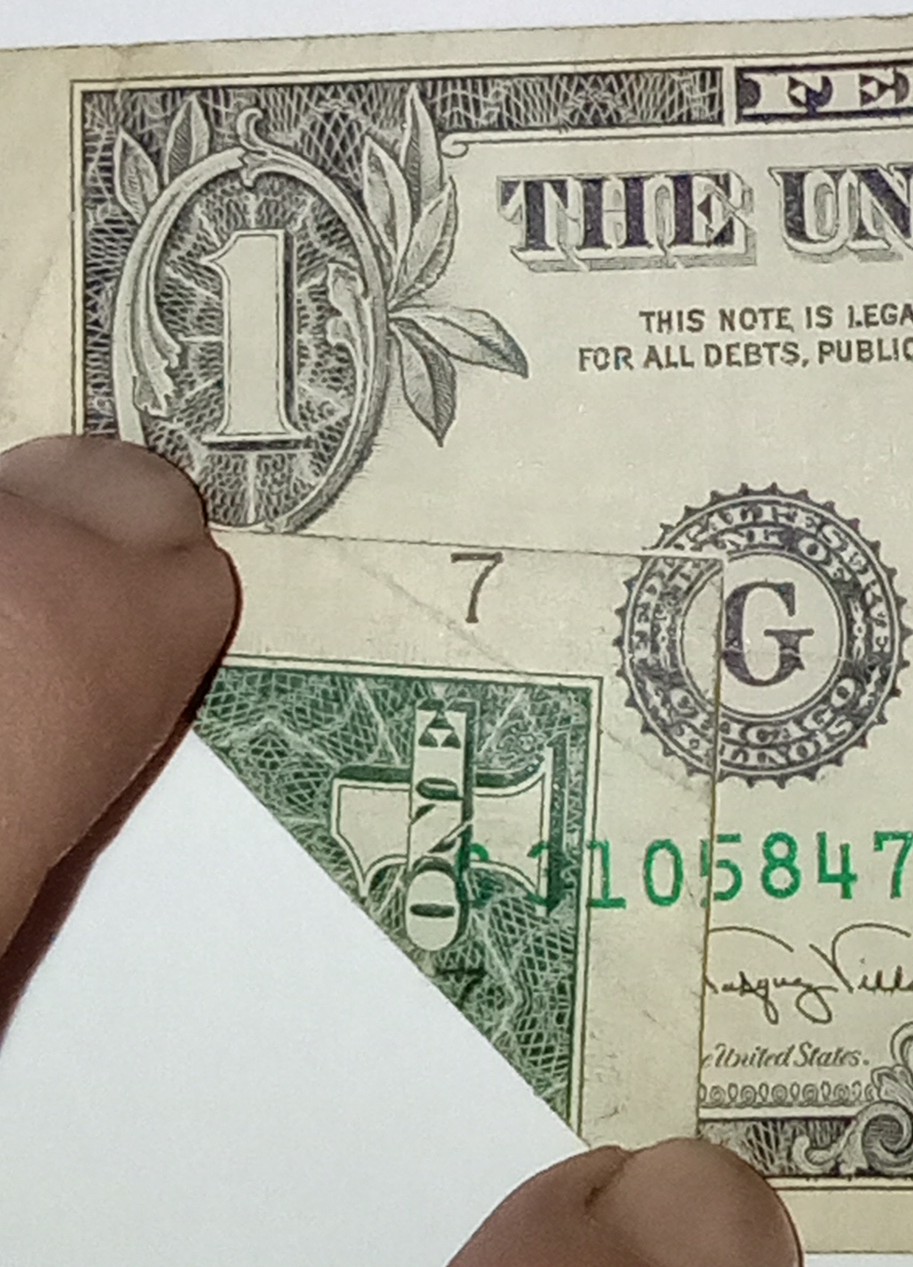 1988-1-Dollar-Bill-Paper-Note-Fold-Error