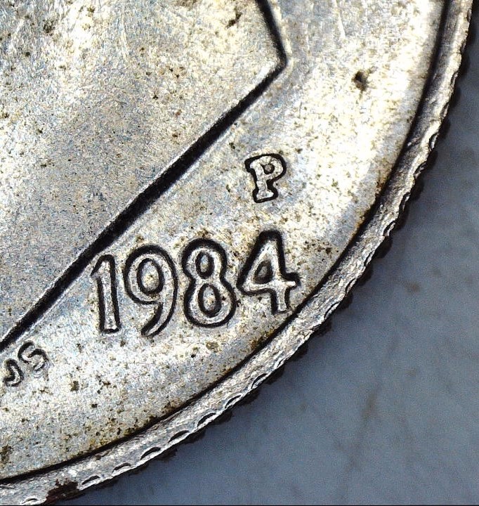 1984-P-Dime-With-Odd-Crimping-Around-Obverse-Rim