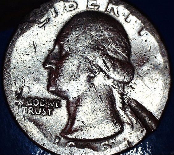 1965-Mangled-Quarter-Appears-To-Be-Of-Another-Metal.