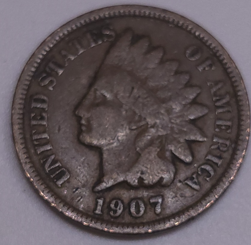3-Indian-Head-Pennies-1863,-1906,-1907