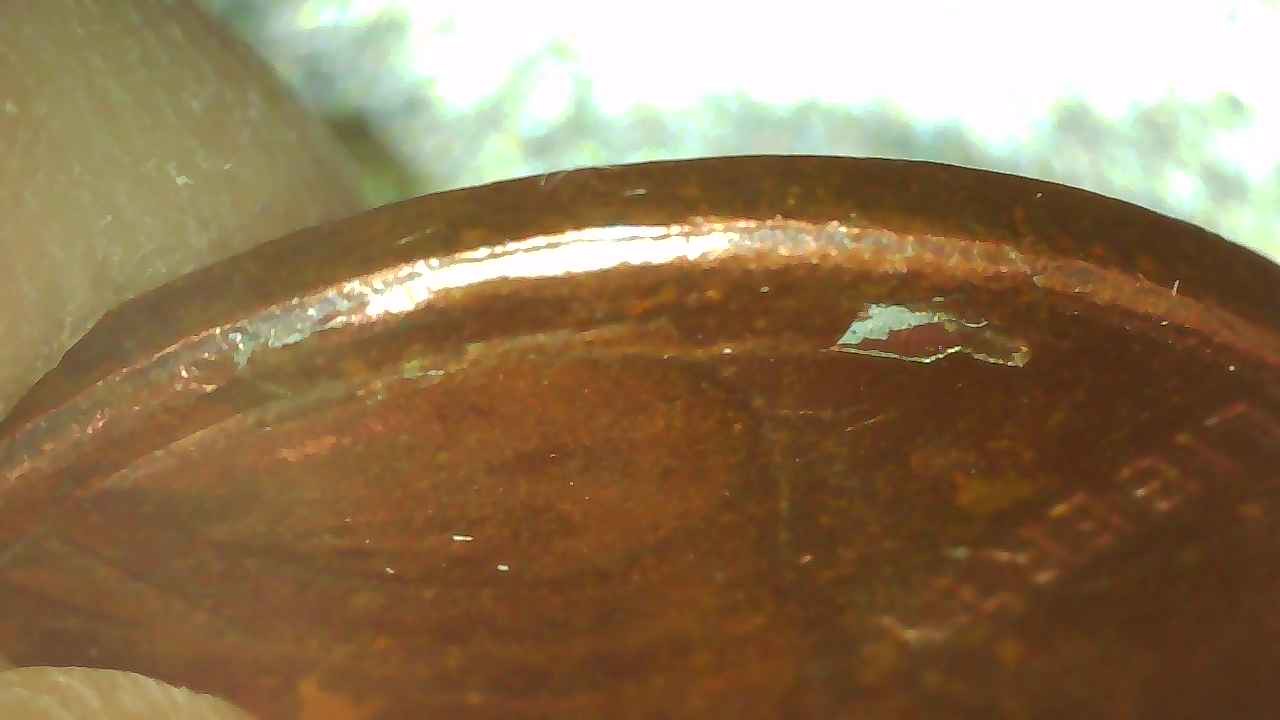 1983-Penny-With-Unusual-Die-Crack-&-Delamination