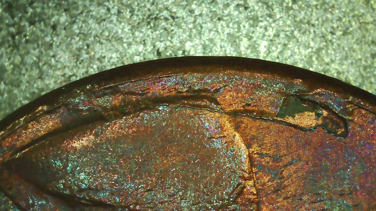 1983-Penny-With-Unusual-Die-Crack-&-Delamination