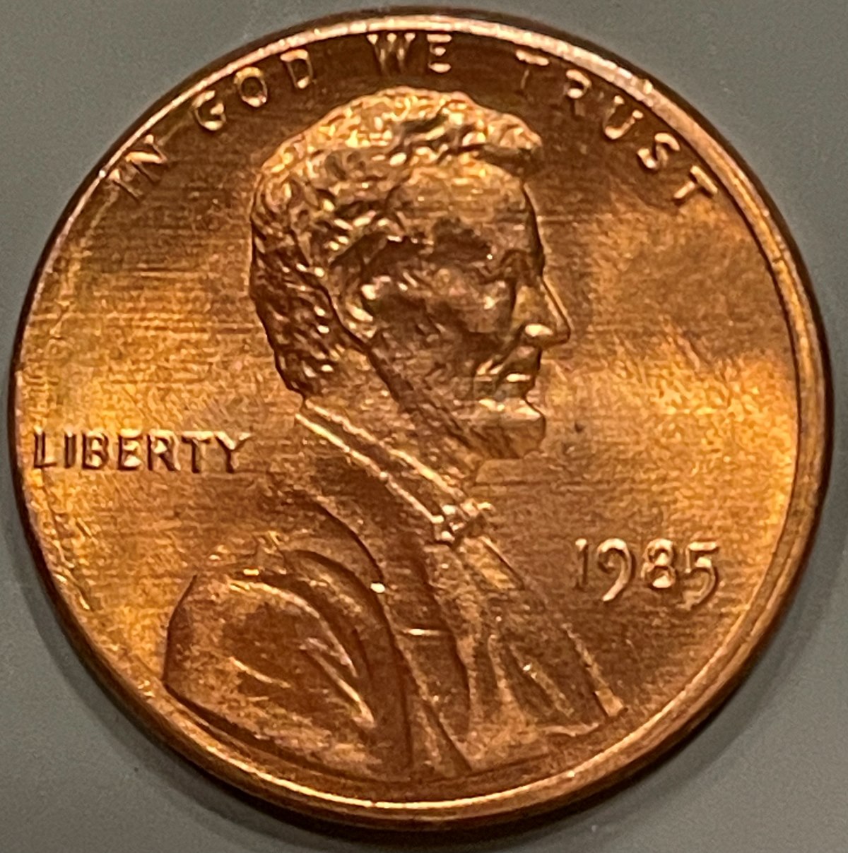 1985-Lincoln-Penny-W/-Die-Clash-On-Reverse-New?