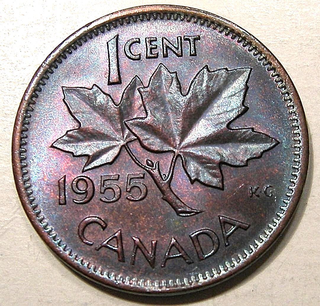 1955-Cent---Turquoise-Folder-Coin-W/Crack