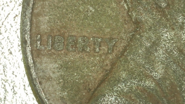 1988-D-Lincoln-Cent-Error,-Missing-Top-Coating-Coin-Is-Silver-Colored