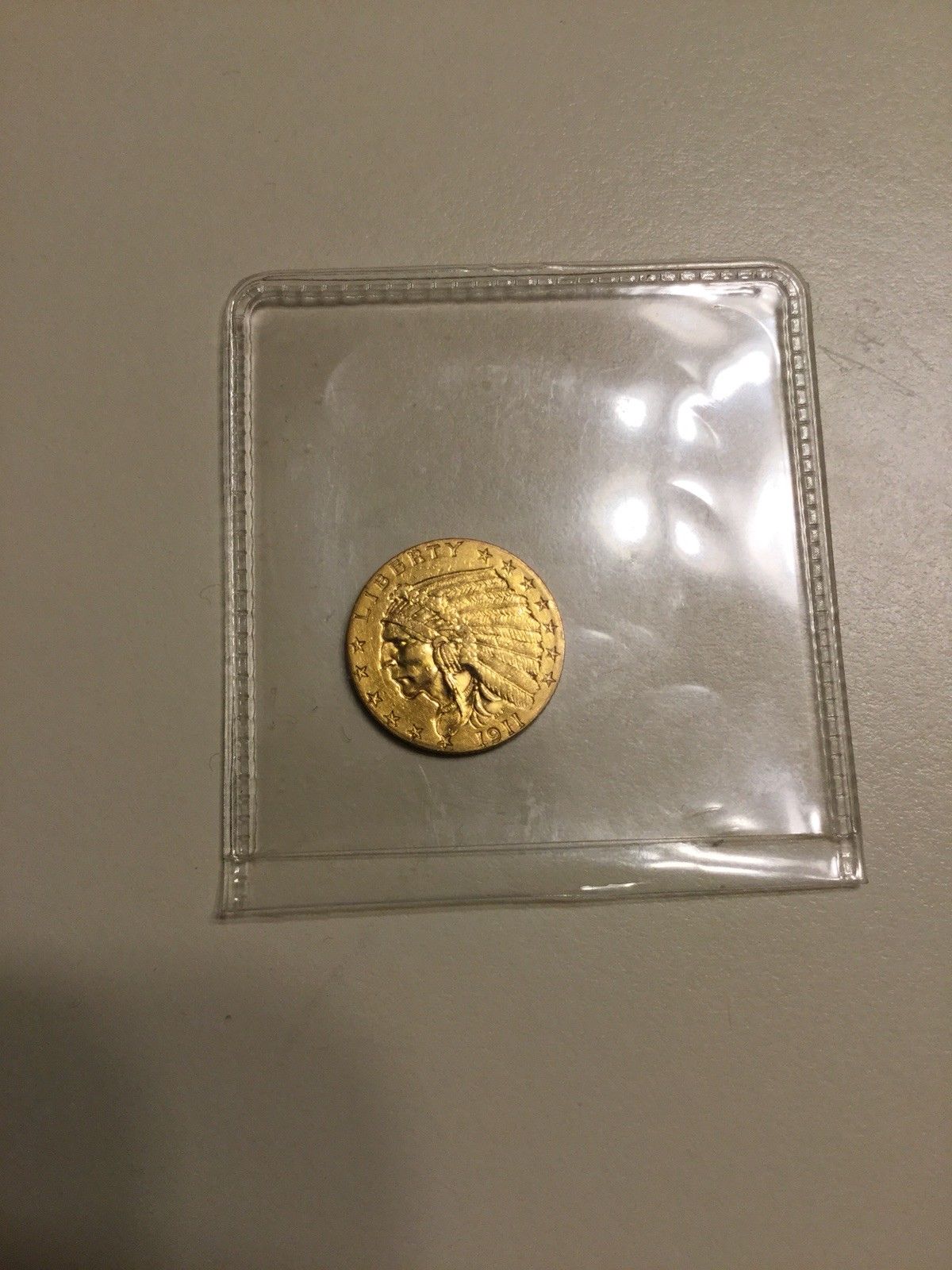 1911-$2.5-Gold-Indian,-Weak-D-Or-Keep-Looking?