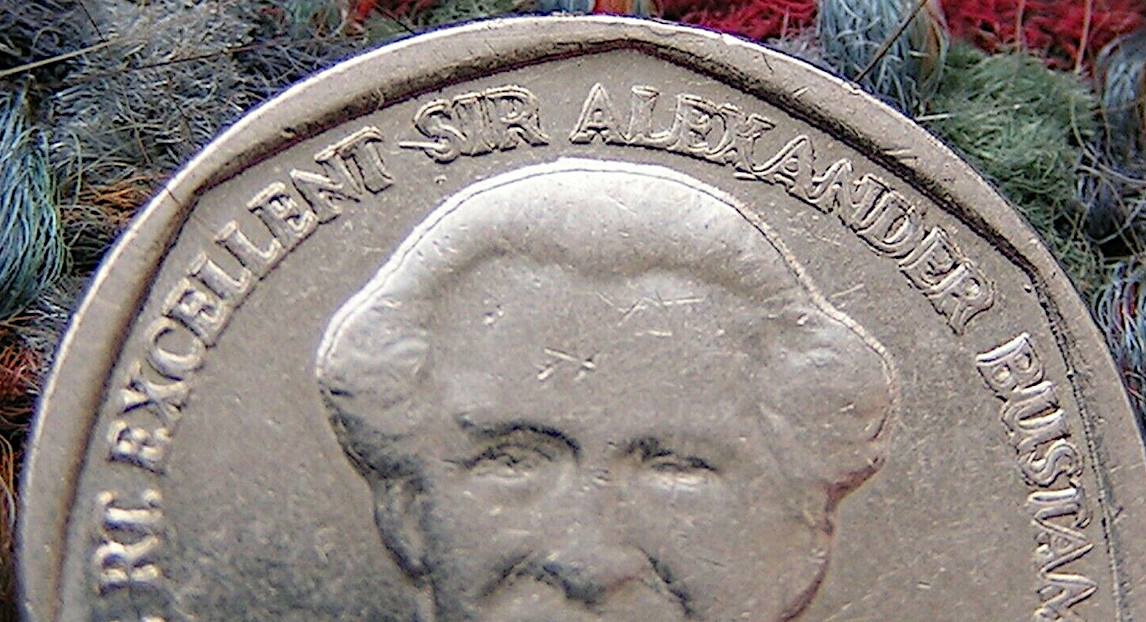 2008-Jamaica-$1-Coin:-Doubled-Die,-Wide-Spread