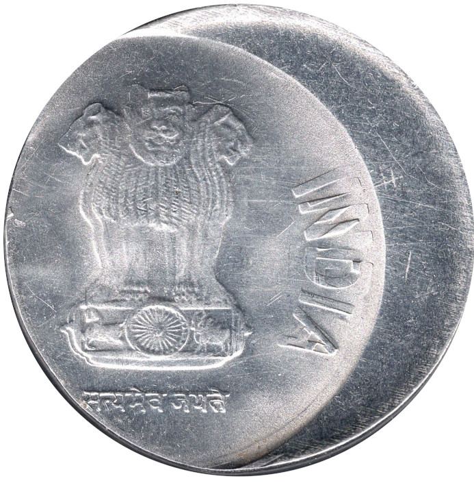 2017-2-Rupees-India,-Hyderabad-Mint?-Off-Center-Strike-And-DDO