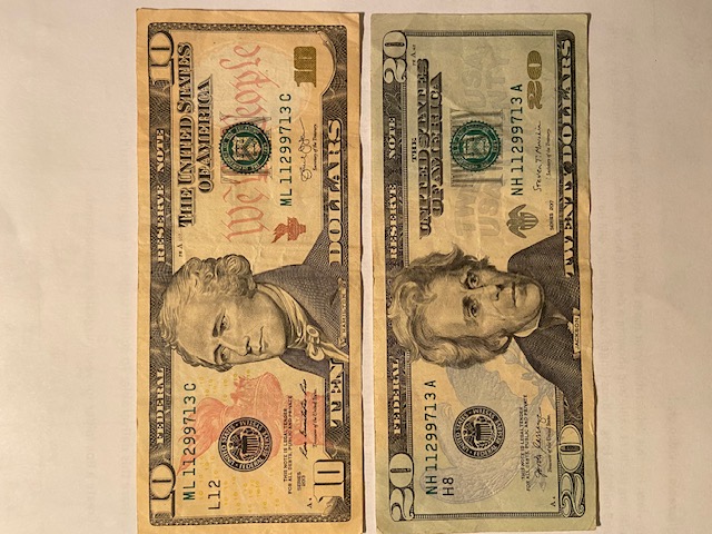Matching-$10-And-$20-Serial-Numbers