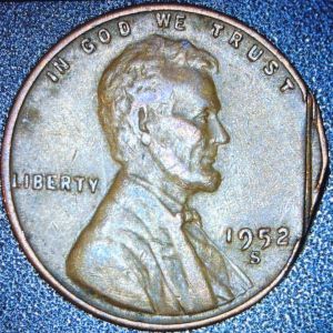 1952-Lincoln-Wheat-Cent-Double-Partial-Clip-Planchet