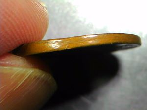1928-Lincoln-Wheat-Cent---Cracked-Planchet-Or-Just--Post-Mint-Damage