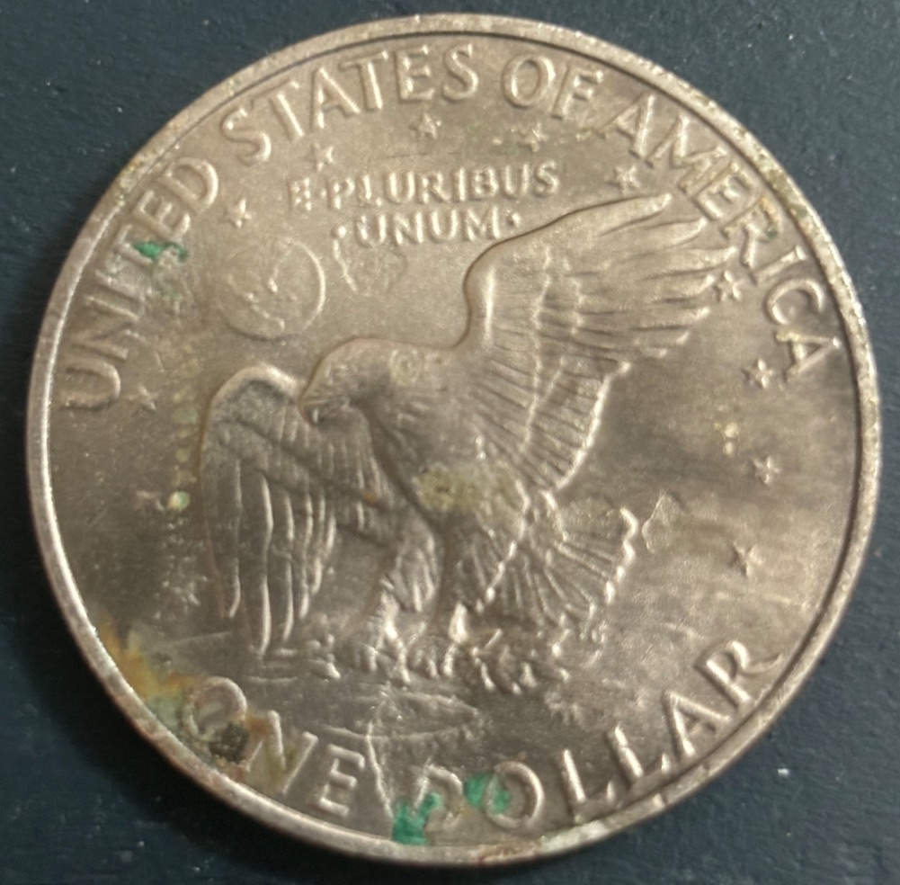 1972-Eisenhower-Dollar-Coin---What-Can-Cause-These-Craters-On-The-Coin?