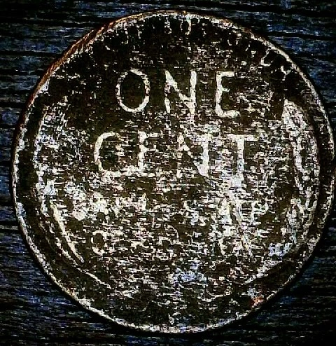 1950-?lincoln-Wheat-Penny-Strike-On-Dime-Planchet-Weighs-2.36