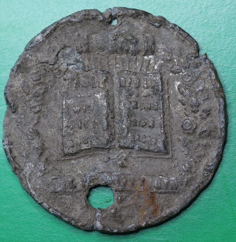 ID-On-Large-Medal-Metal-Detecting-Find-Id:-Temperance-Token