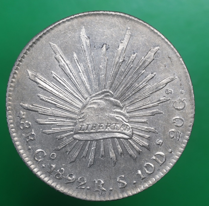 1892-Mexico-8-Reales-Go-Rs