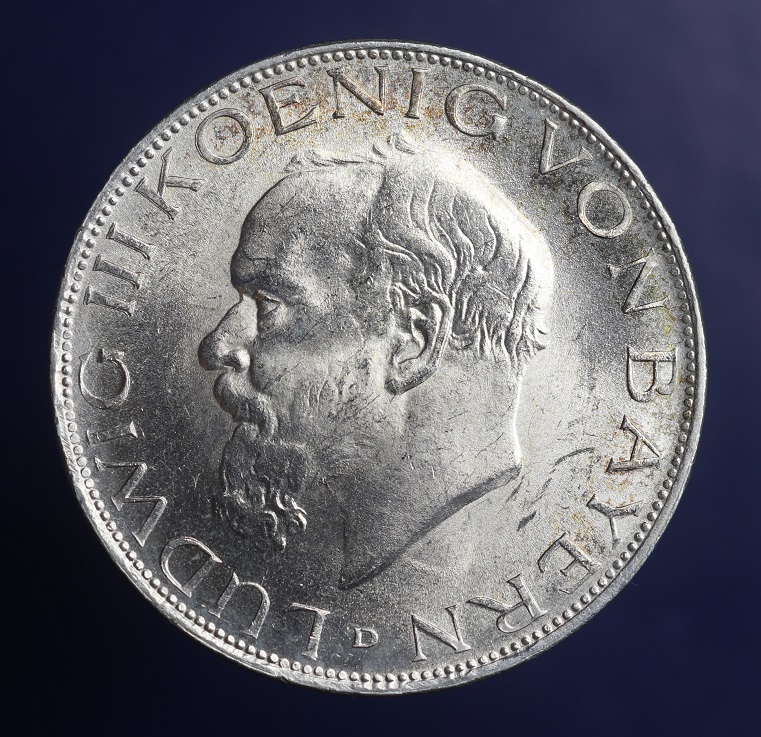 1914-Drei-Mark-Bayern-German-States