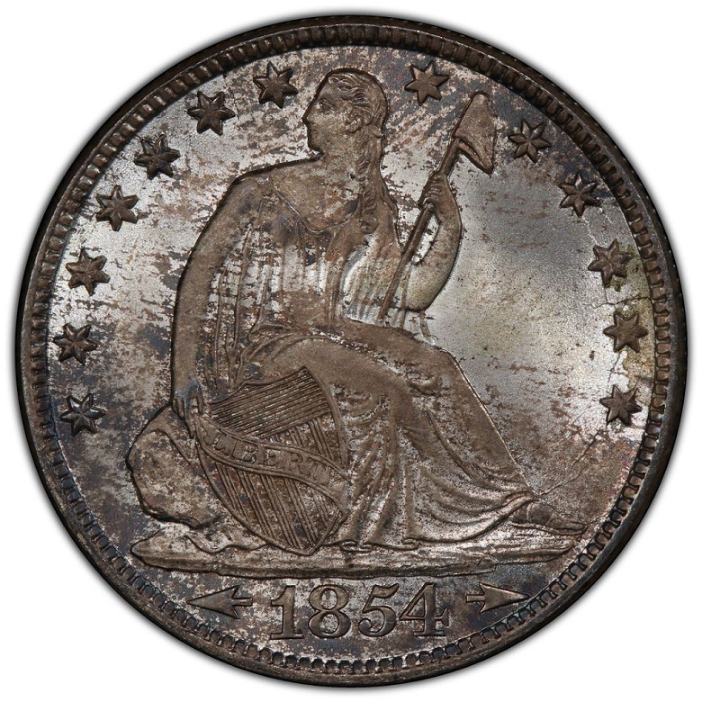 1854---O-Half-Dollar,-You-Vs-PCGS