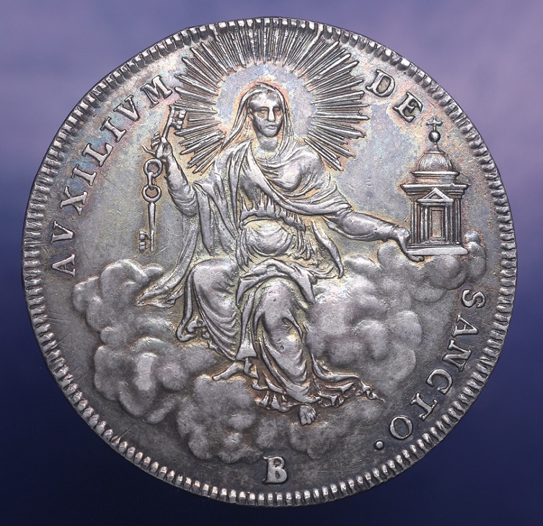 1823---Papal-States---Bologna-1/2-Scudo