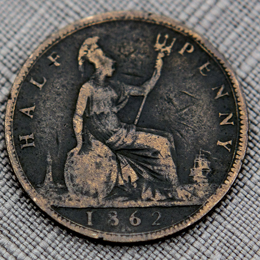 1862-Half-Penny-C-Die-?