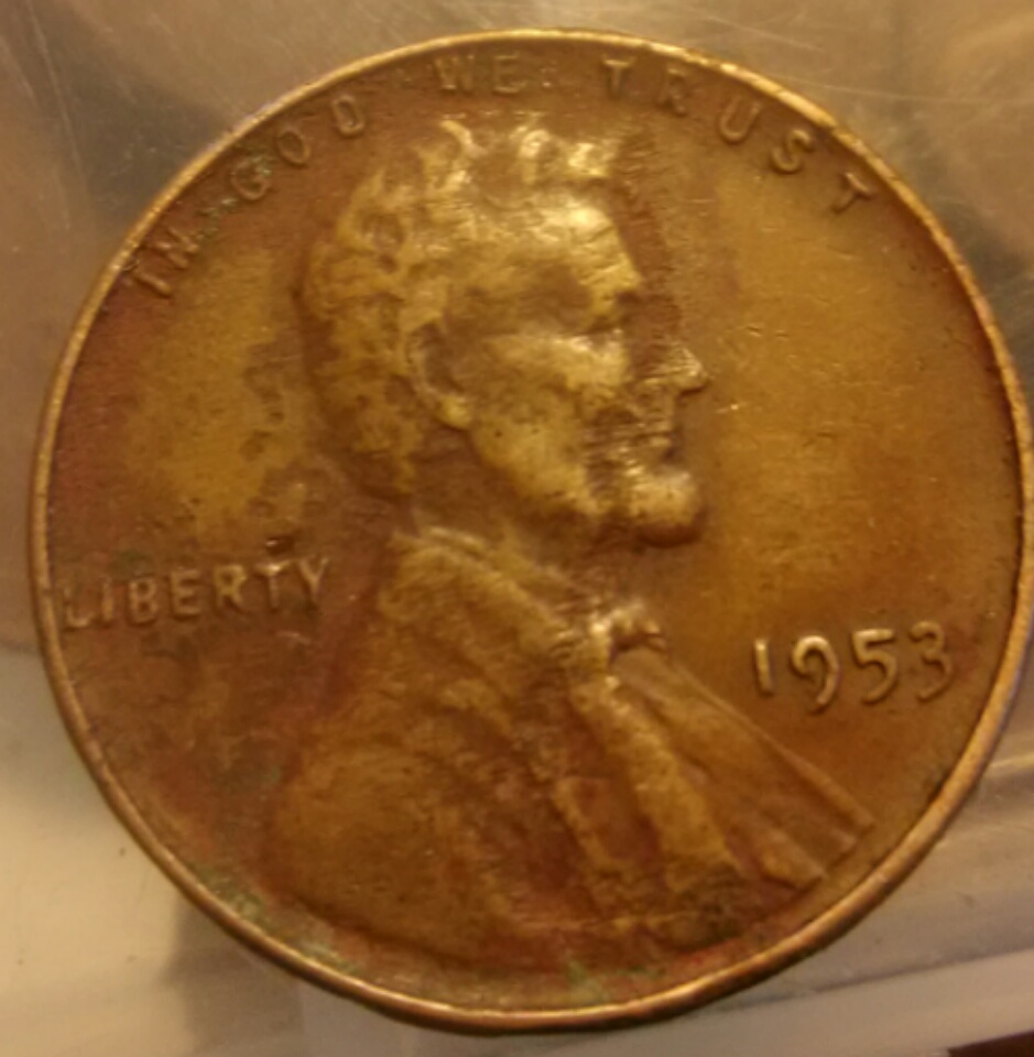 1953-Lincoln-Cent-Damadged-Planchet
