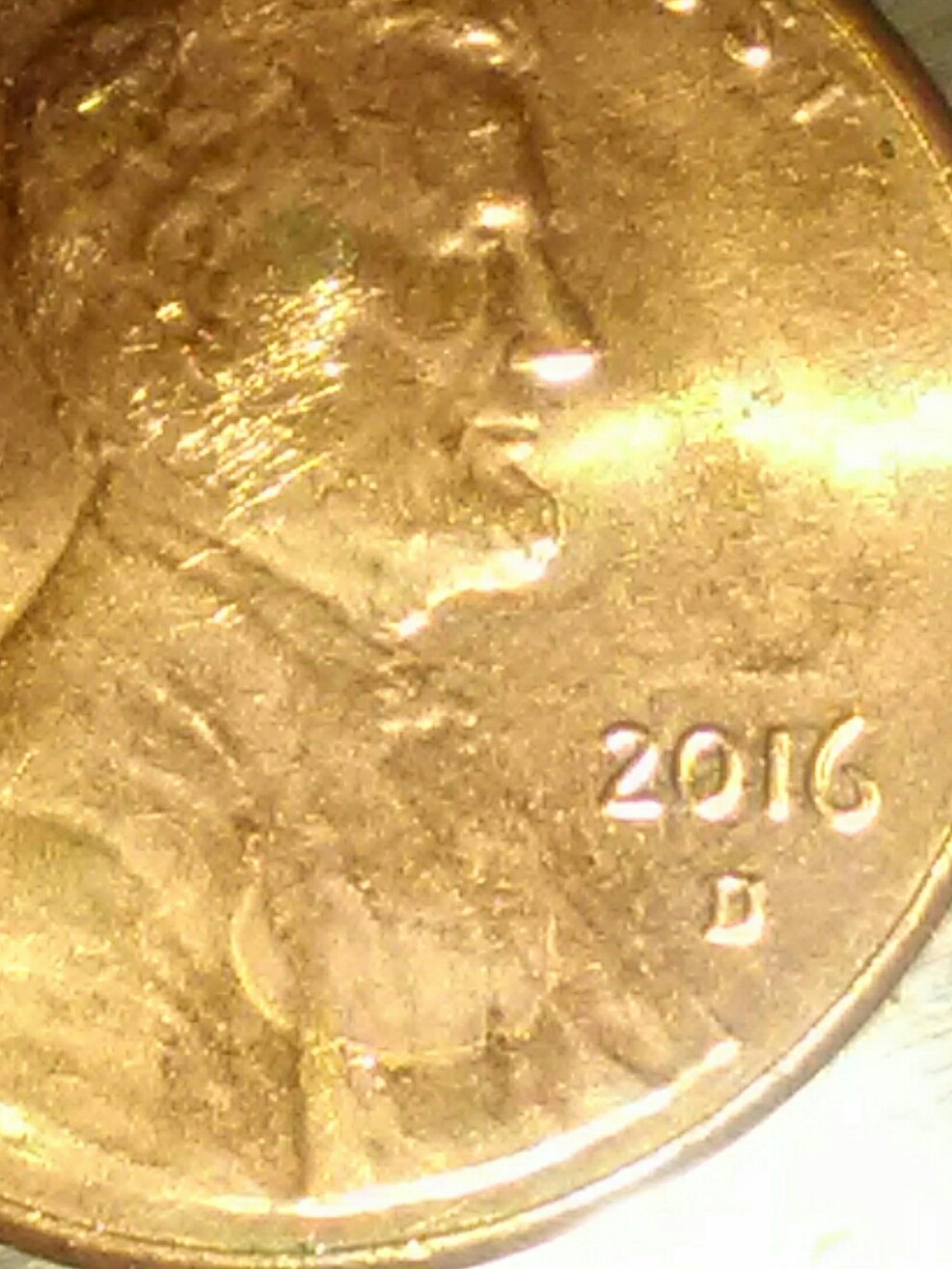 2016-Lincoln-Cent-With-Gouge-In-Neck