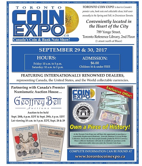Toronto-Coin-Expo---Canada's-Coin-Show-&-Auction,-Fall-2017