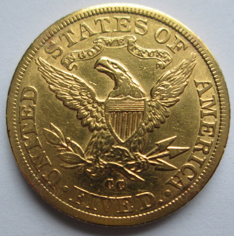 1891-CC-$5-Gold-Half-Eagle