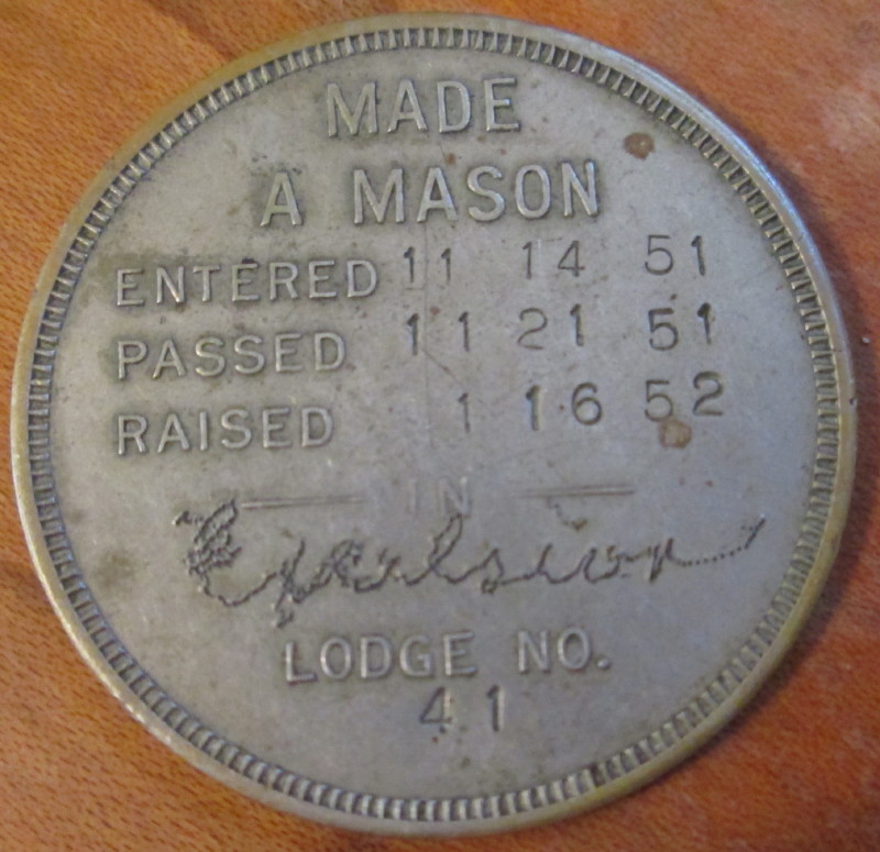 Masonic-Tokens,-Coins-And-Counter-Stamped-Pennies